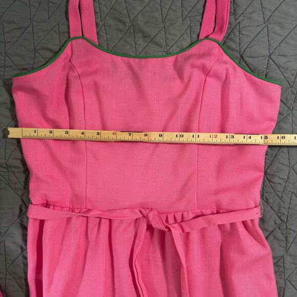 ✨Vintage 70s/80s Pink & Green sun summer‎ dress & jacket with tags Perwinkle 10 - Picture 8 of 13